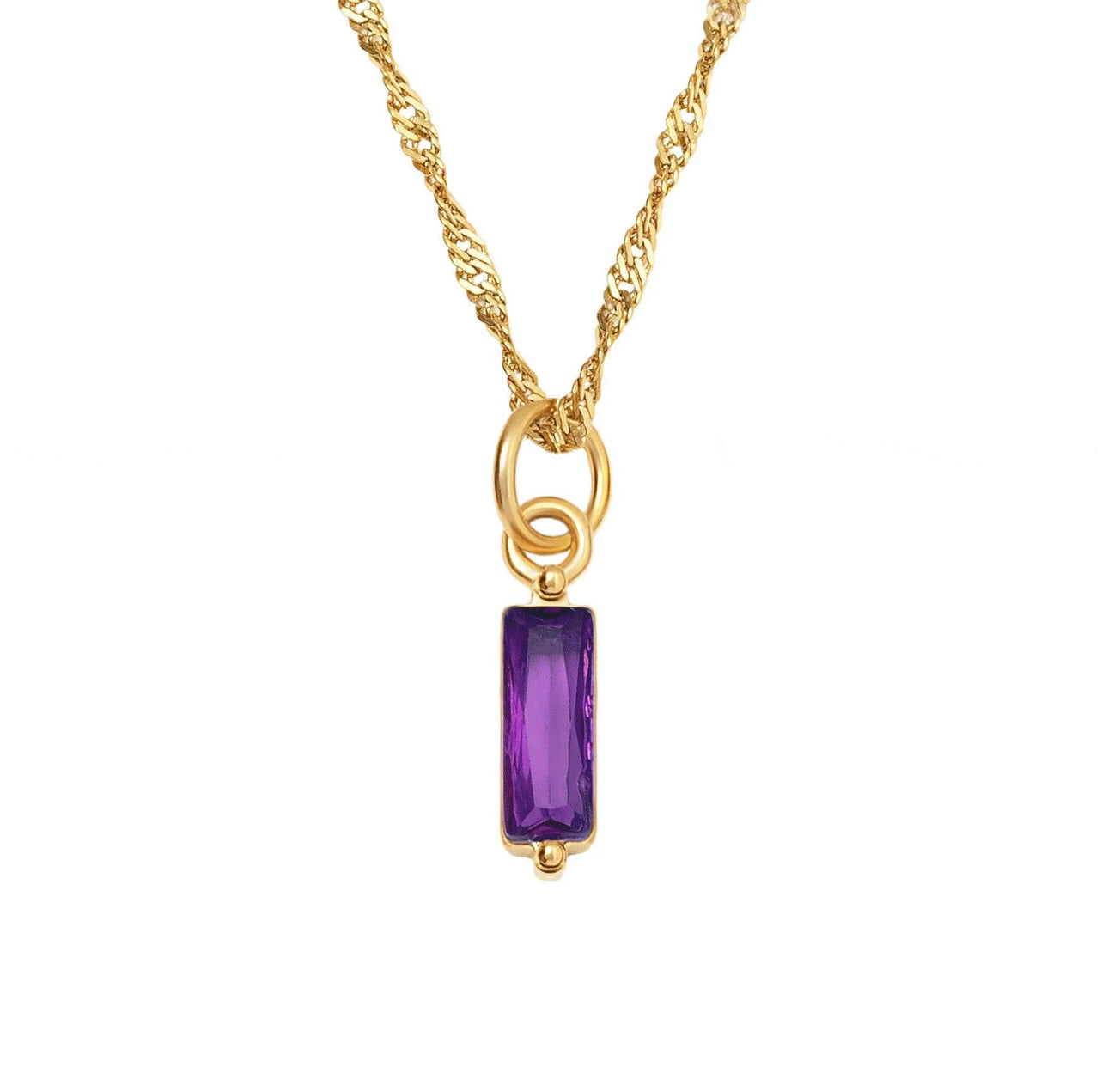 ‘Birth Stone’ Gold Necklace