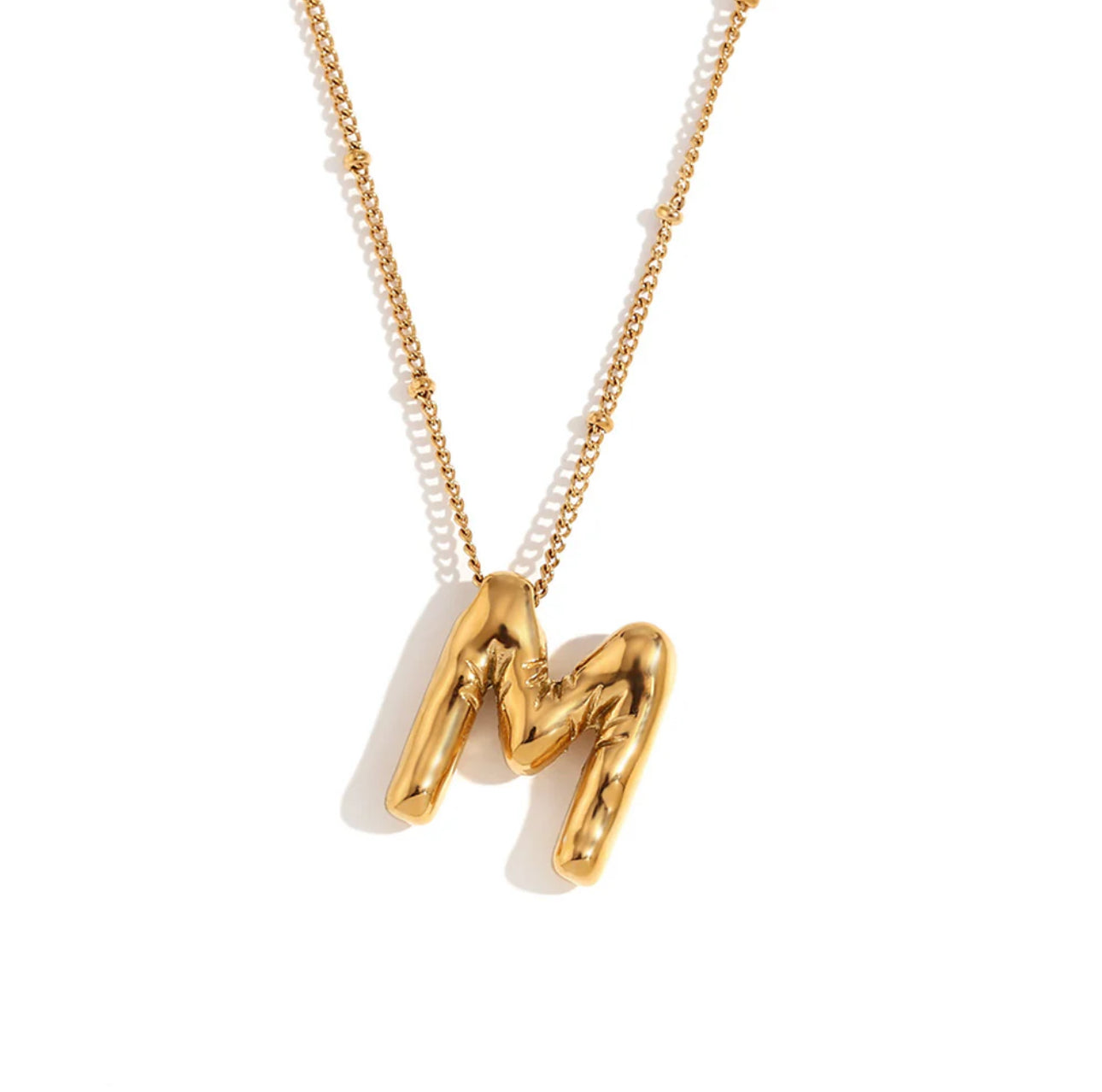 ‘Balloon’ Initial Gold Necklace