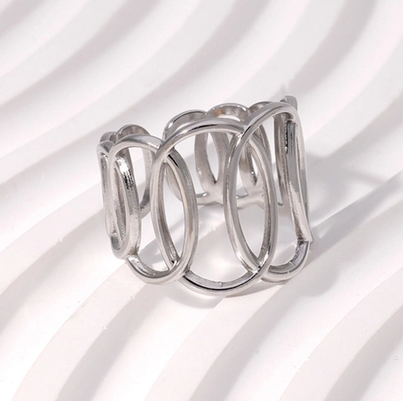 ‘Rosie’ Adjustable Stainless Steel Ring