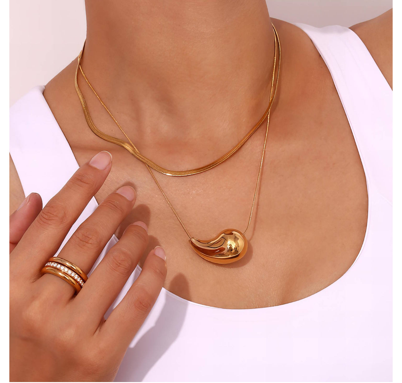 ‘Sea’ Gold Plated Necklace