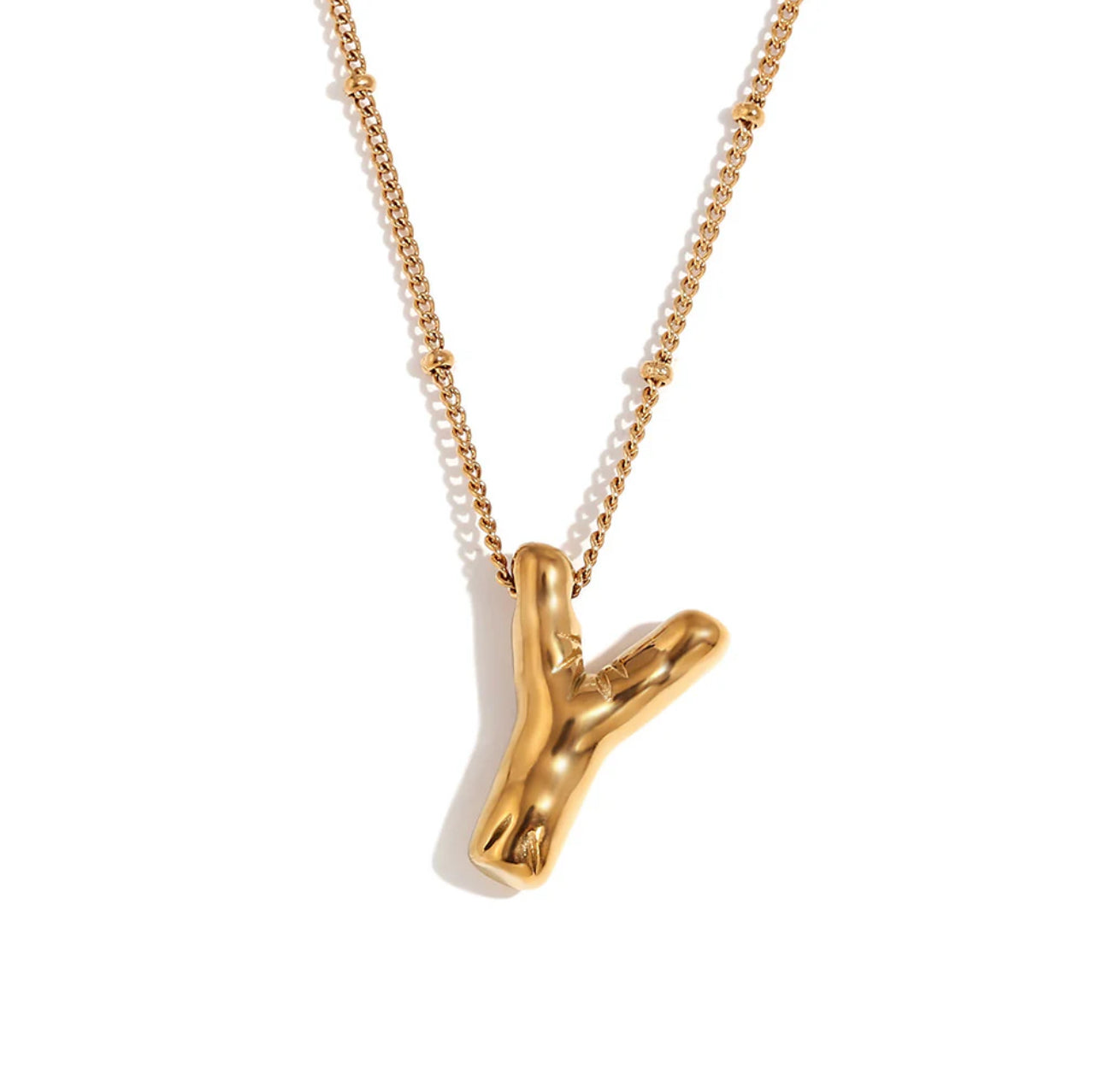 ‘Balloon’ Initial Gold Necklace