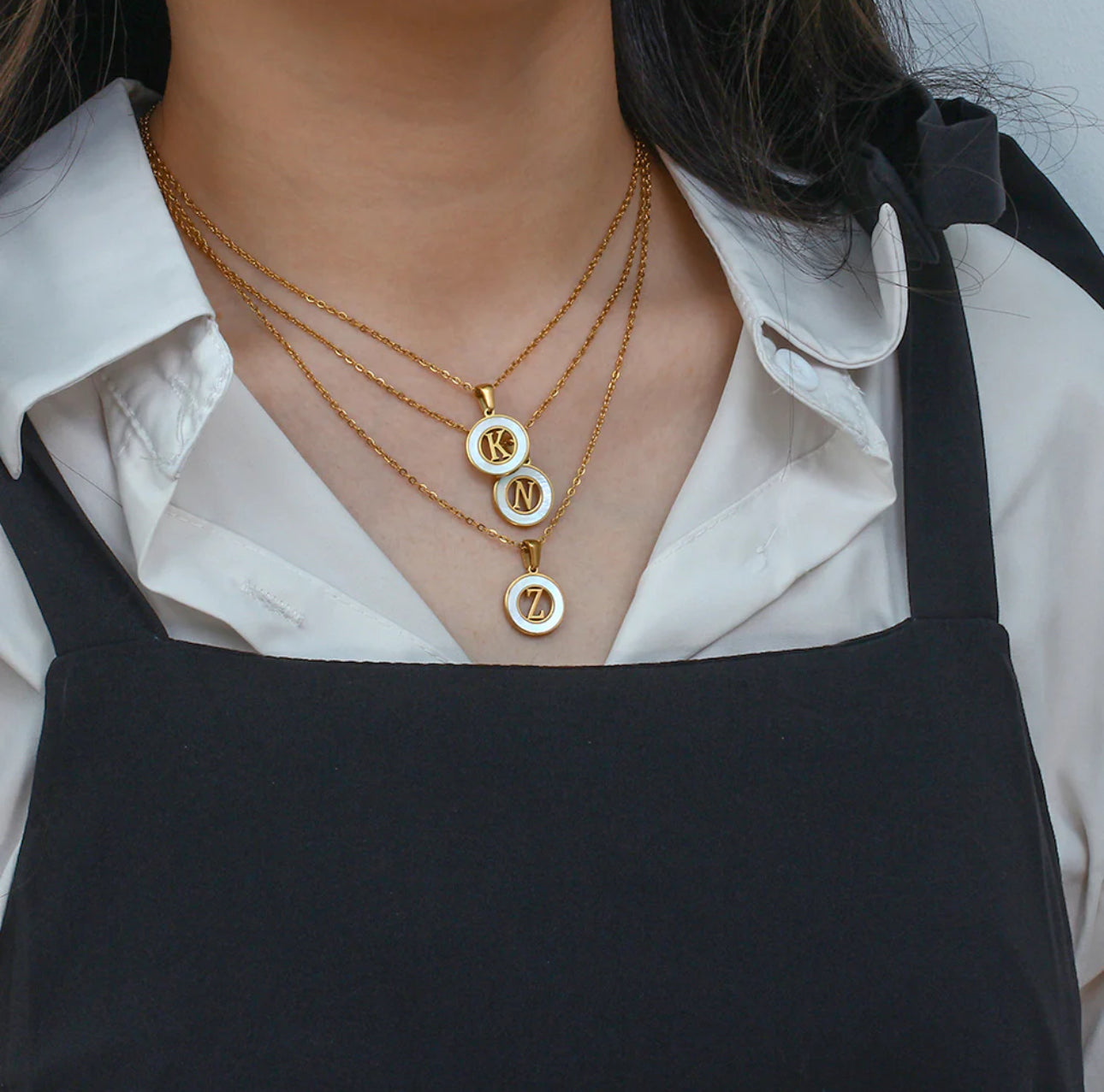 ‘Lillah’ Initial Gold Necklace