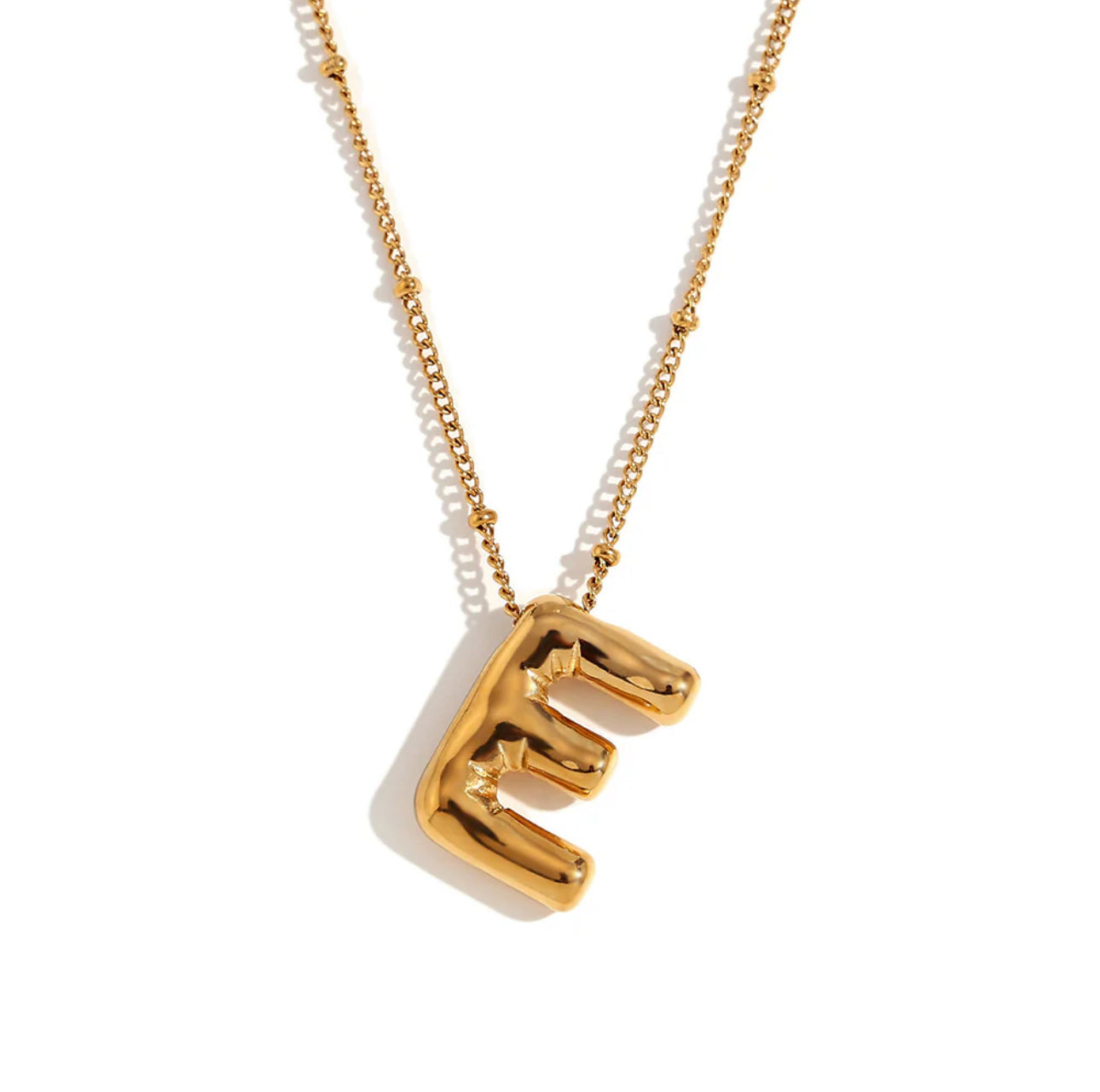 ‘Balloon’ Initial Gold Necklace