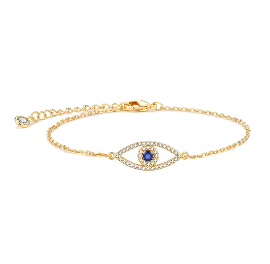 ‘Mystic Shield’ Evil Eye Gold Bracelet