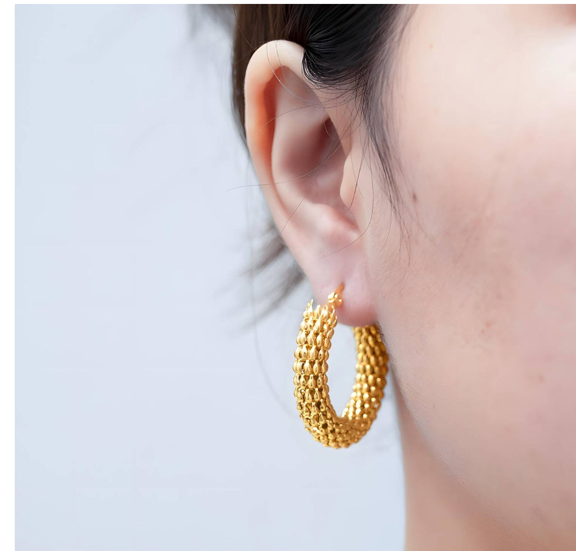 ‘Textured Luxe’ Gold Earrings