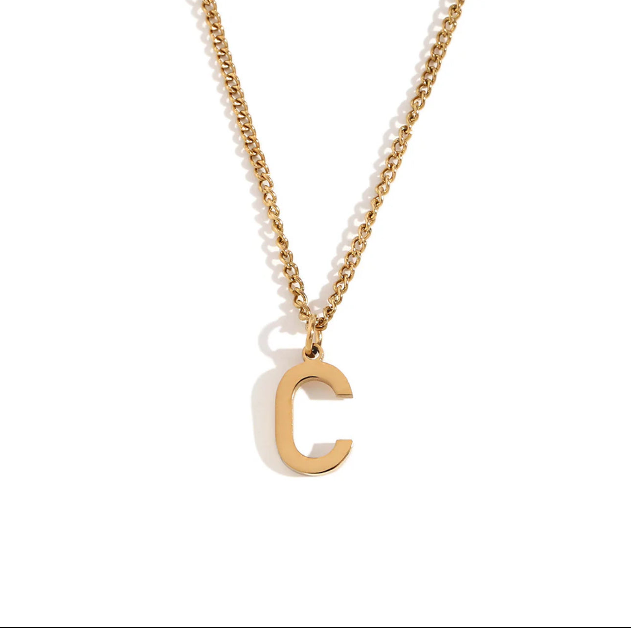 ‘Leah’ Gold Initial Necklace