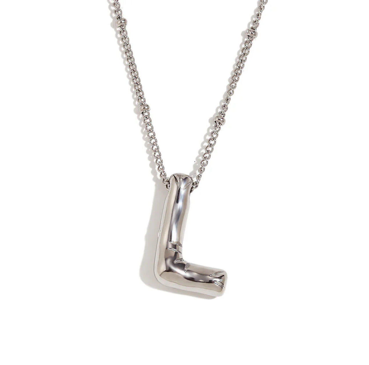 ‘Balloon’ Initial Silver Necklace