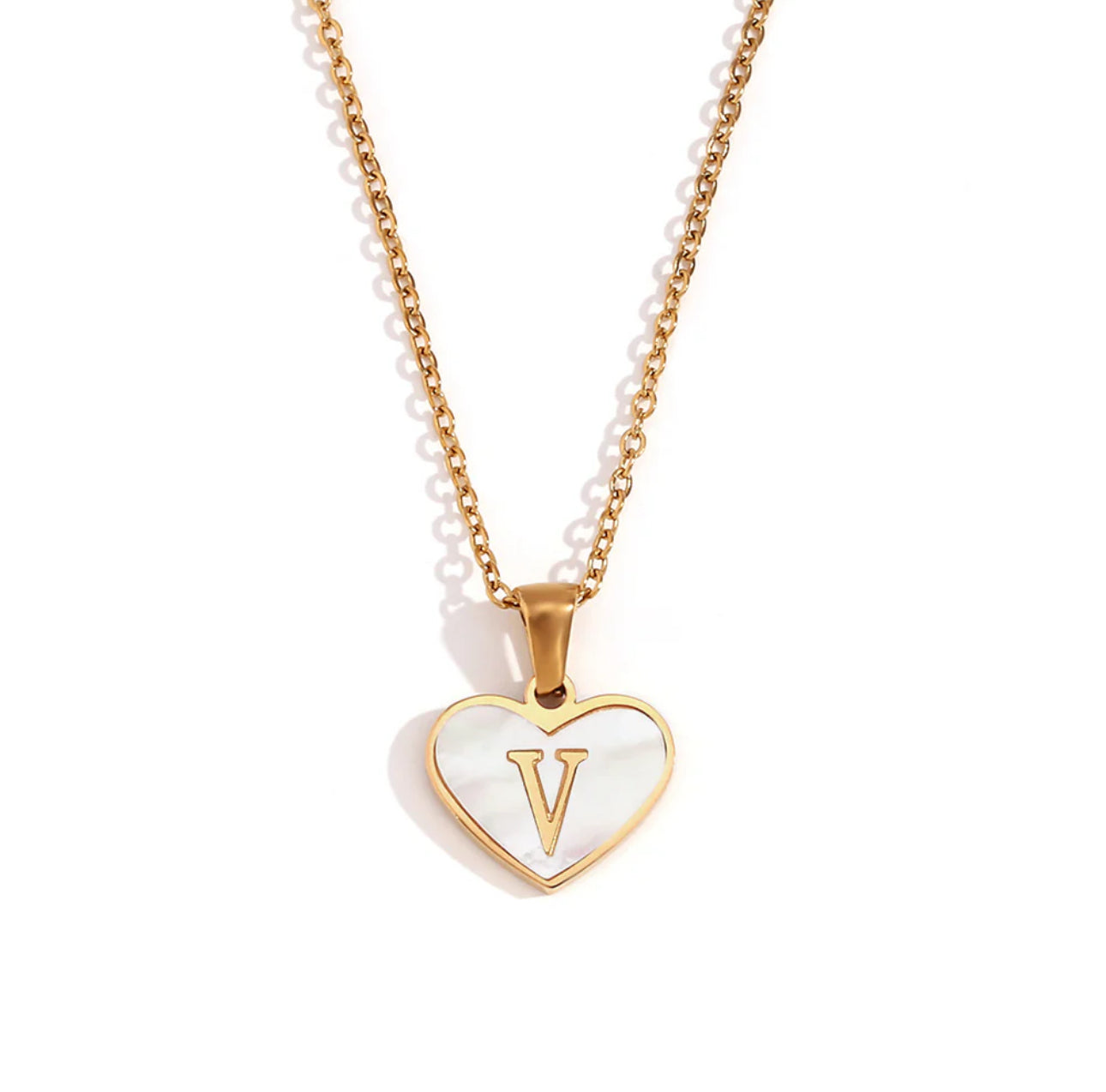 ‘Heart’ Initial Gold Necklace