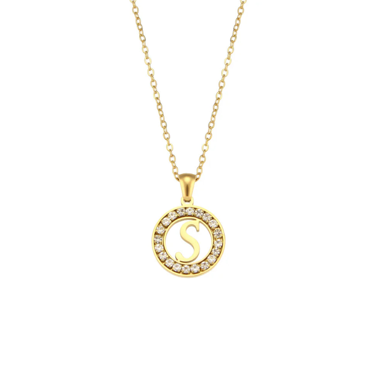 ‘Christie‘ Gold Initial Necklace