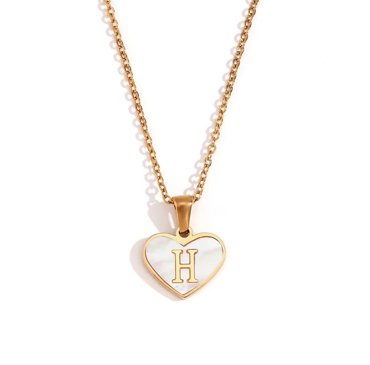 ‘Heart’ Initial Gold Necklace