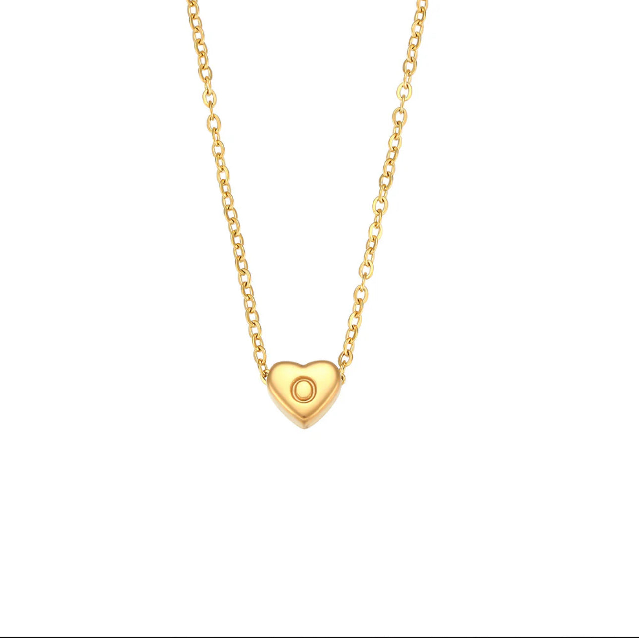 ‘Hearts’ Initial Gold Necklace