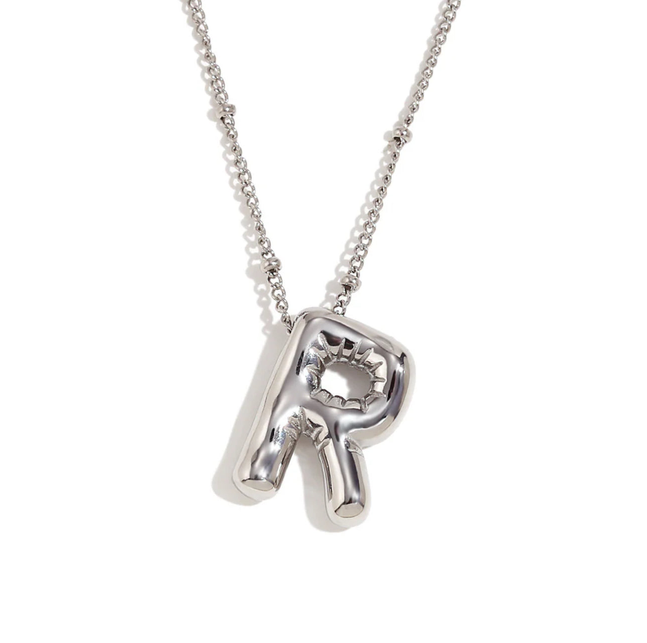 ‘Balloon’ Initial Silver Necklace