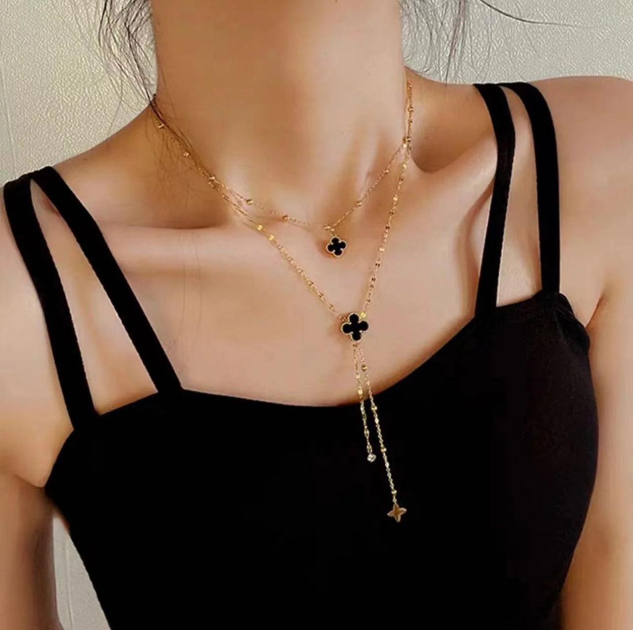 ‘Pixie’ Gold Drop Necklace