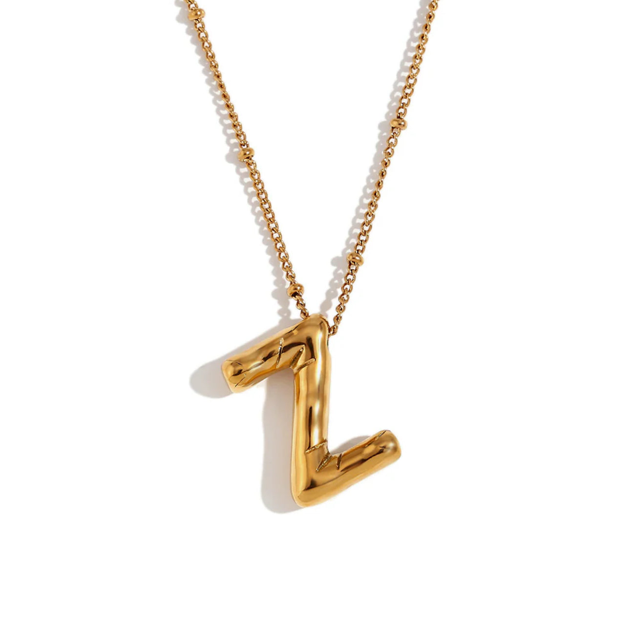 ‘Balloon’ Initial Gold Necklace