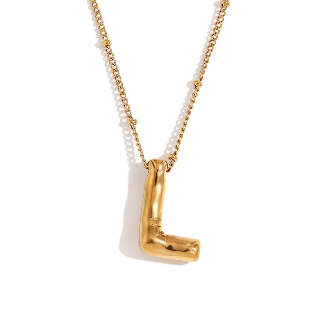 ‘Balloon’ Initial Gold Necklace