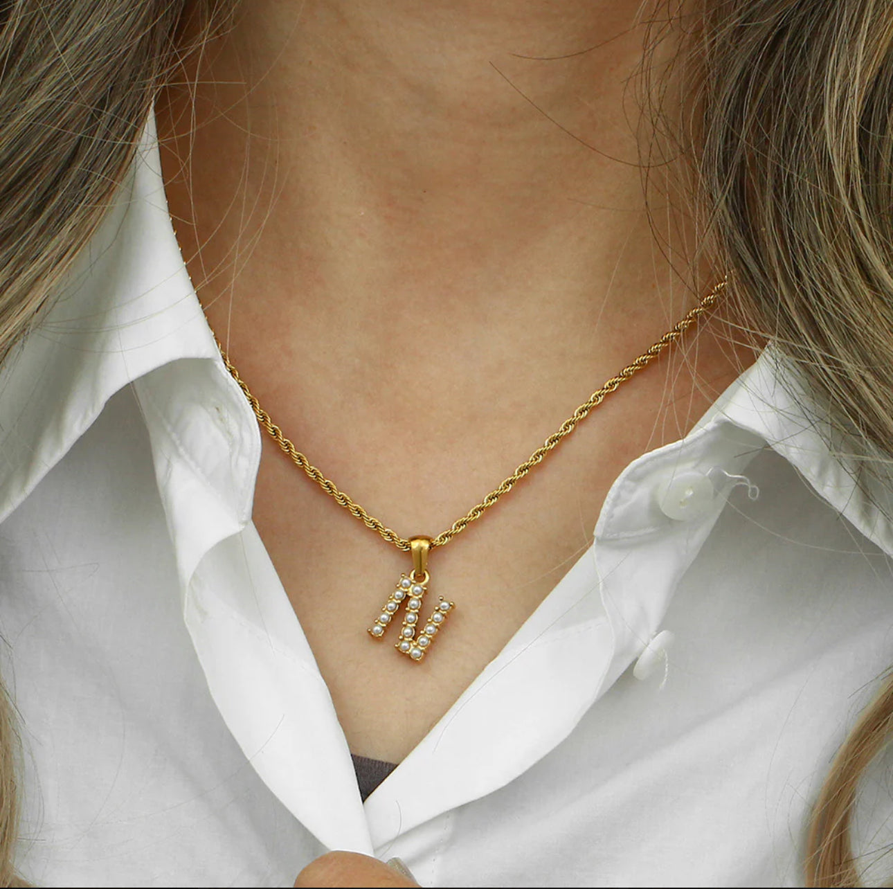 ‘Nikki’ Letter Gold Necklace