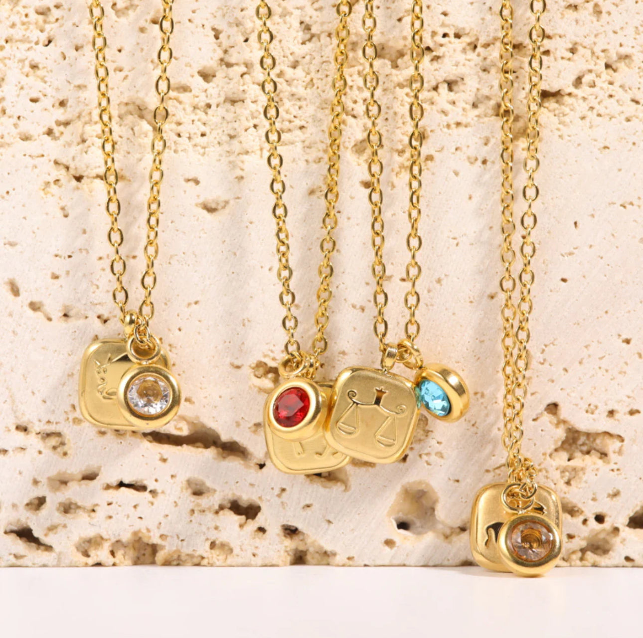 ‘Expressive Zodiac’ Gold Necklace