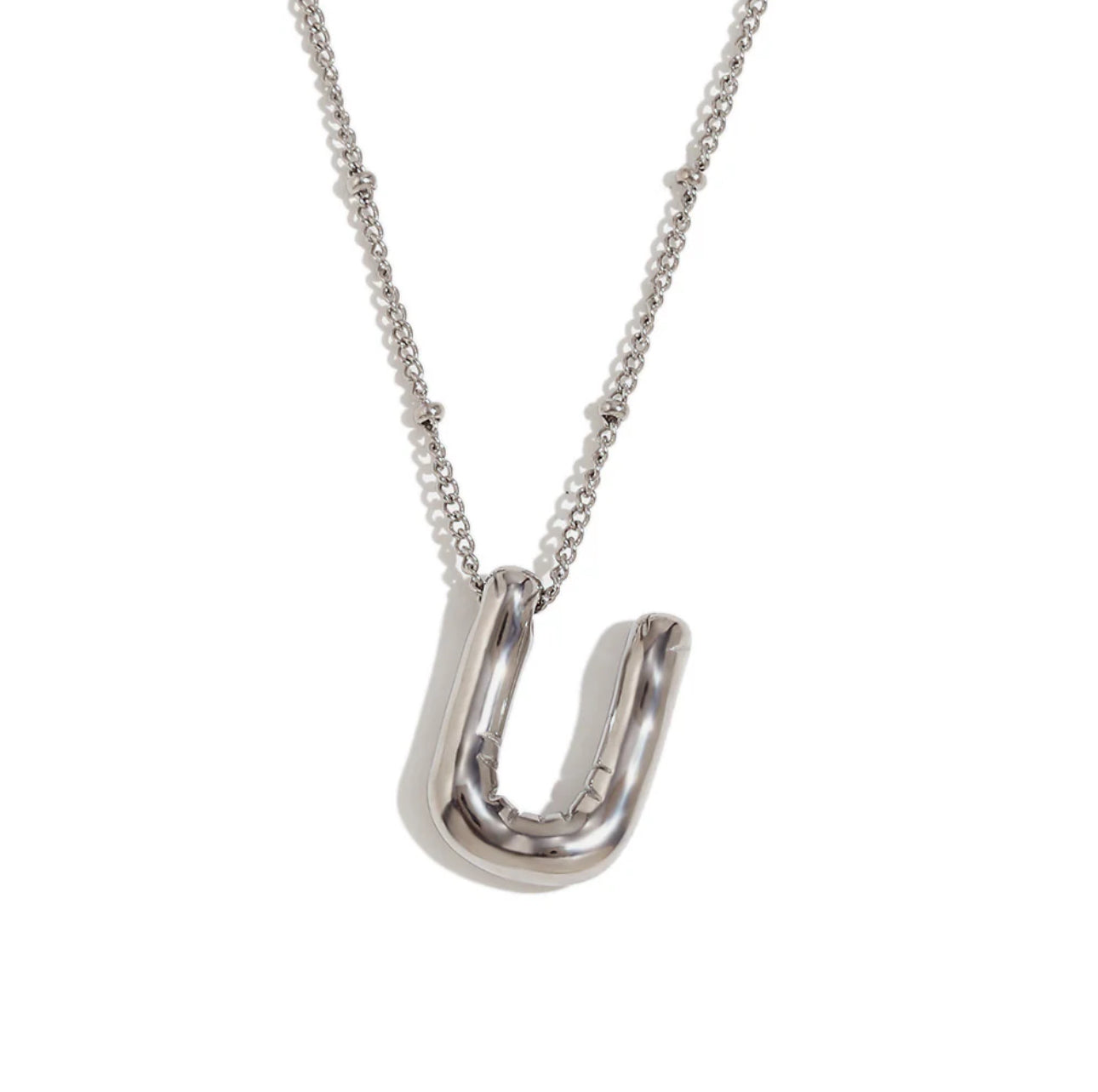 ‘Balloon’ Initial Silver Necklace