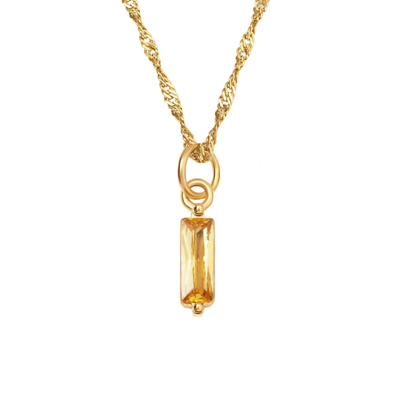 ‘Birth Stone’ Gold Necklace