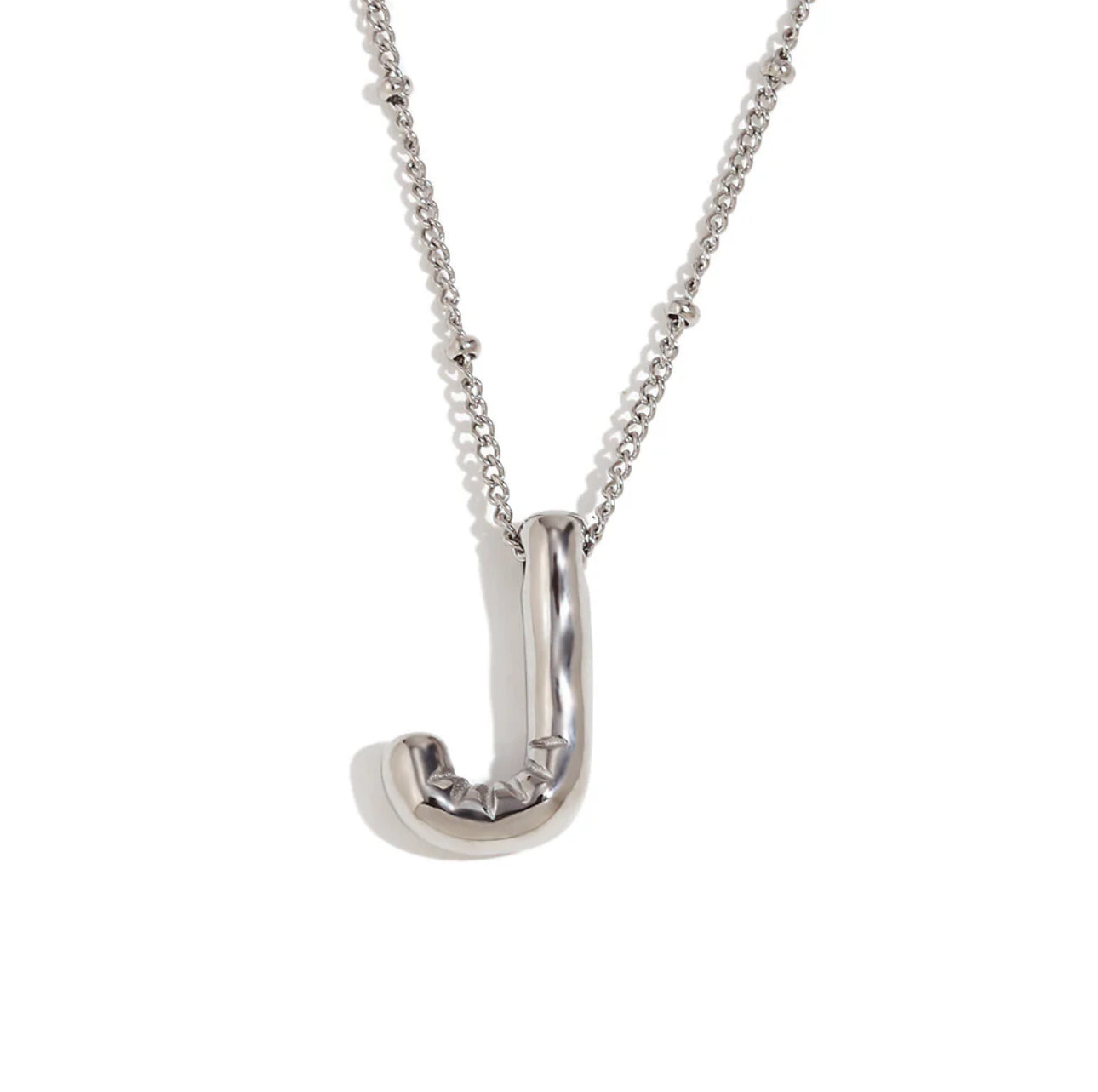 ‘Balloon’ Initial Silver Necklace