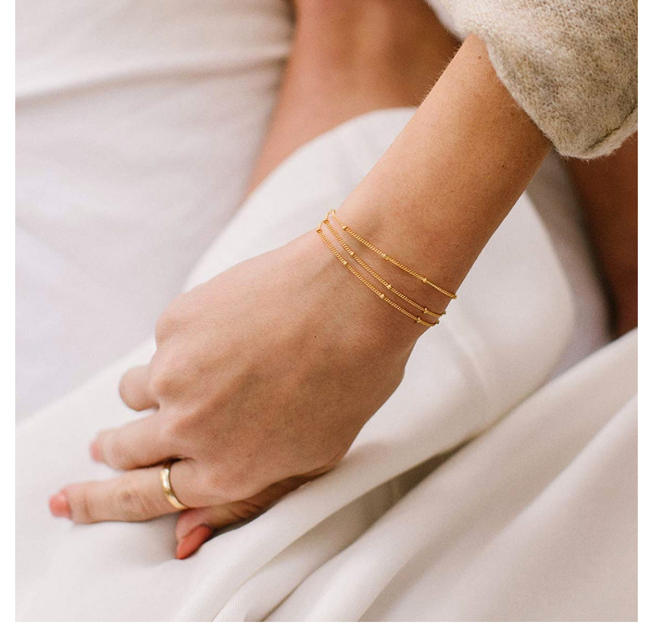 ‘Antonia’ Layered Gold Bracelet