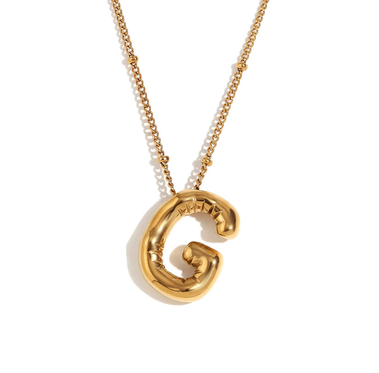 ‘Balloon’ Initial Gold Necklace