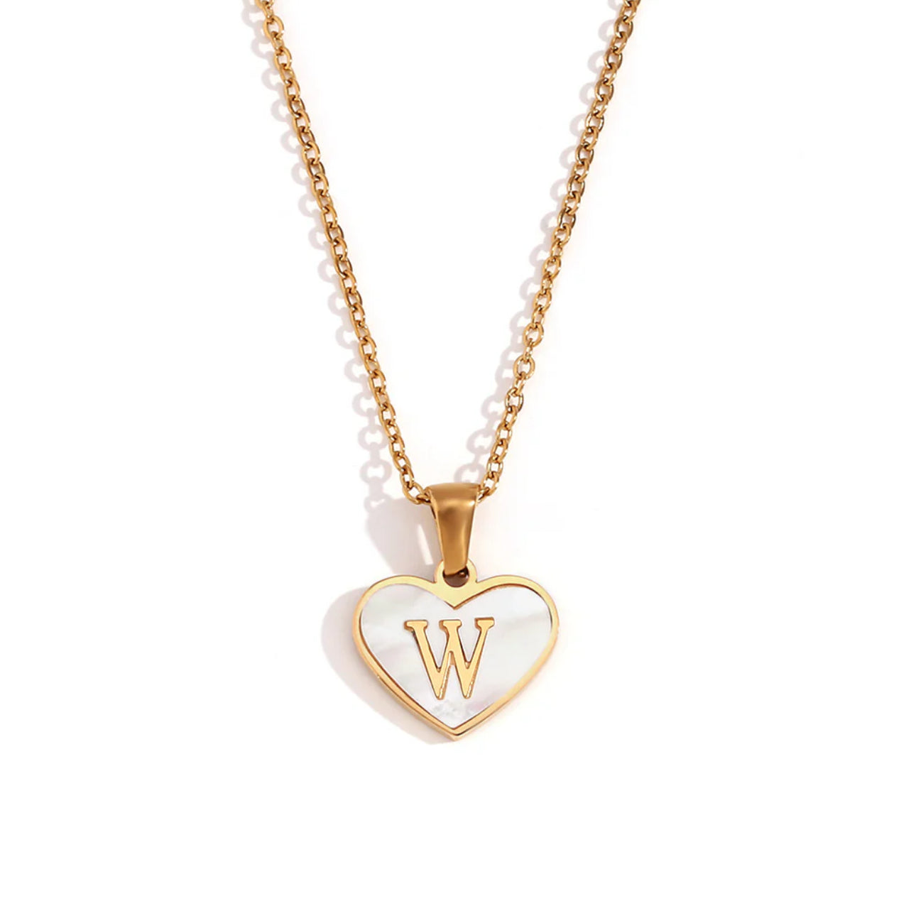 ‘Heart’ Initial Gold Necklace