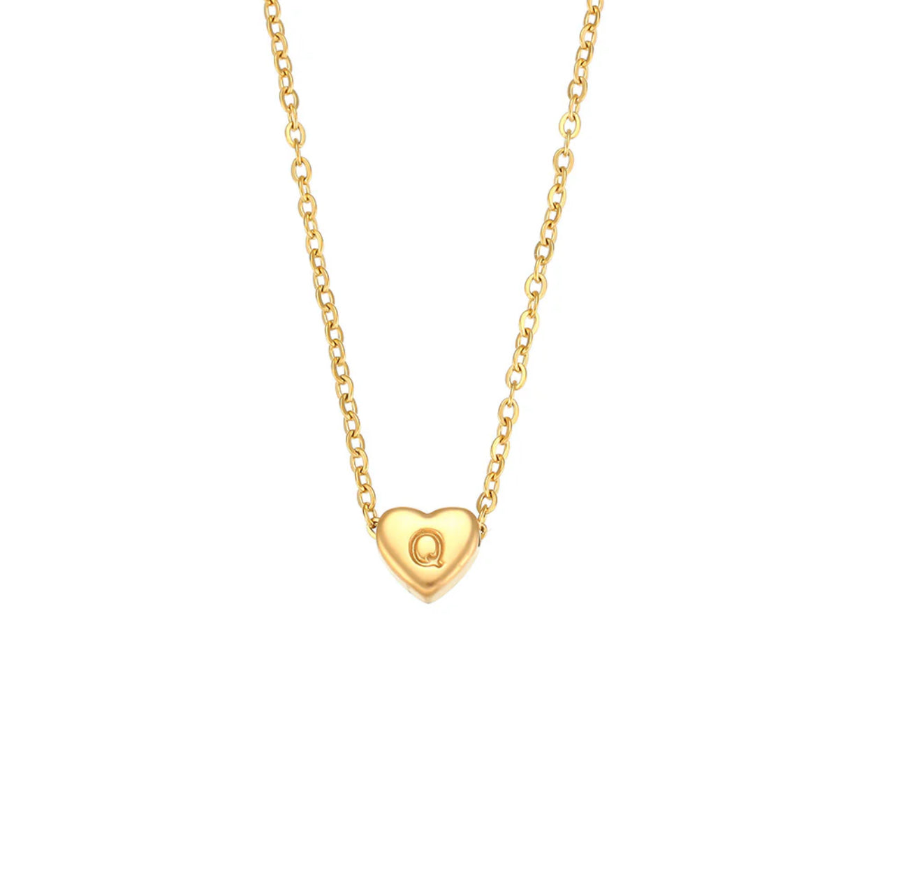 ‘Hearts’ Initial Gold Necklace