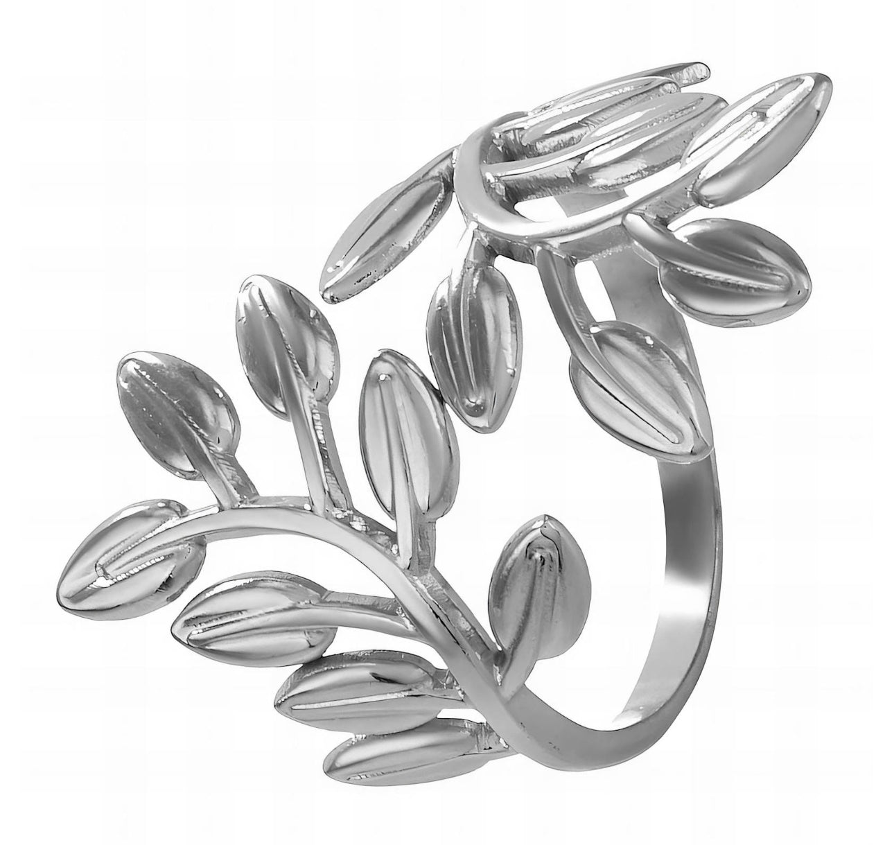 ‘Leaf it out’ Adjustable Stainless Steel Ring