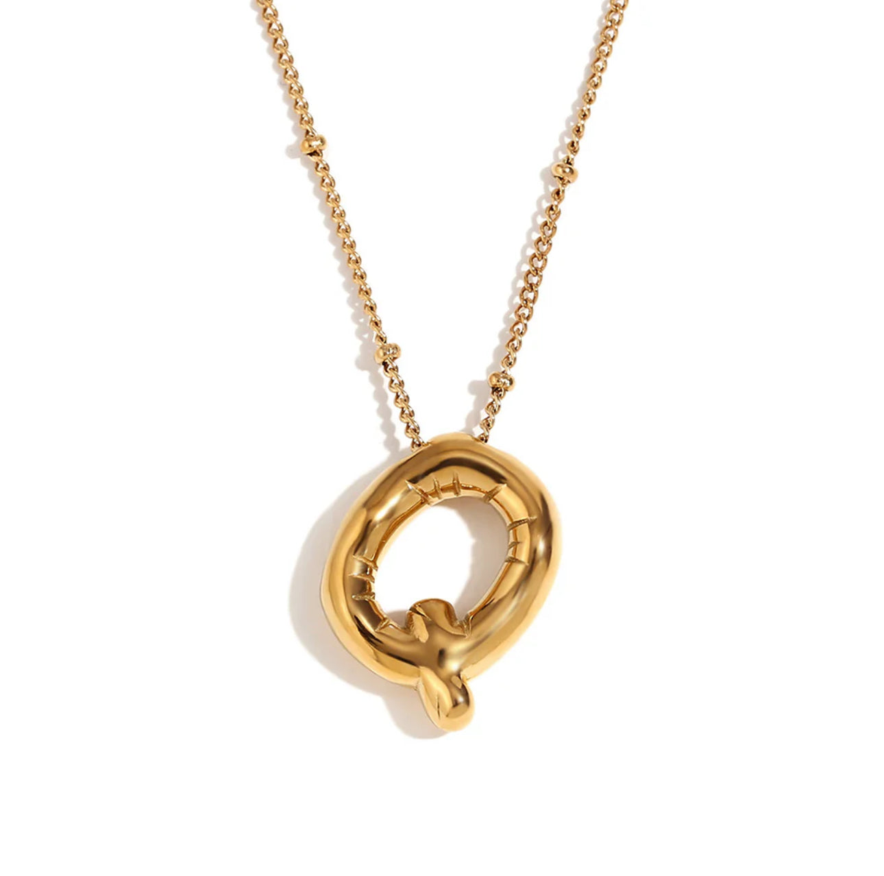 ‘Balloon’ Initial Gold Necklace