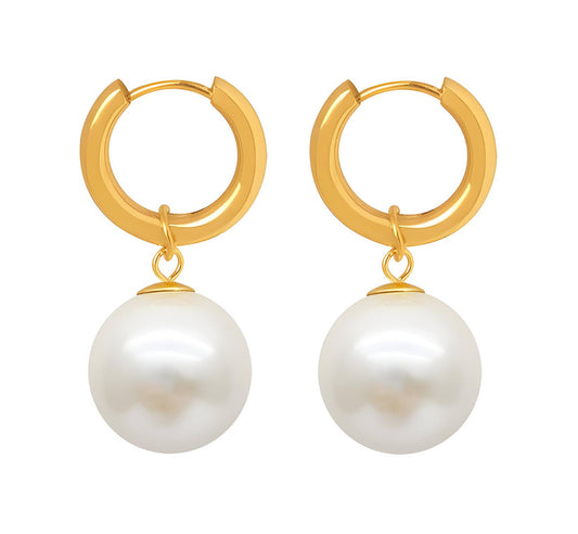 ‘Pearl Glam’ Gold Earrings