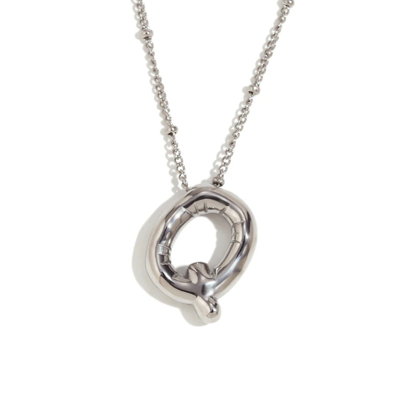 ‘Balloon’ Initial Silver Necklace