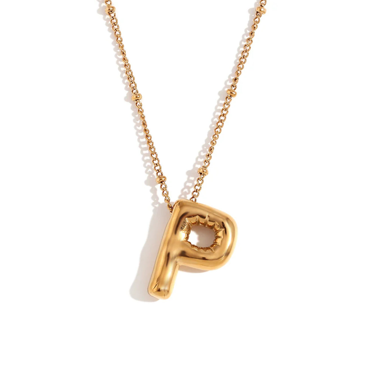 ‘Balloon’ Initial Gold Necklace