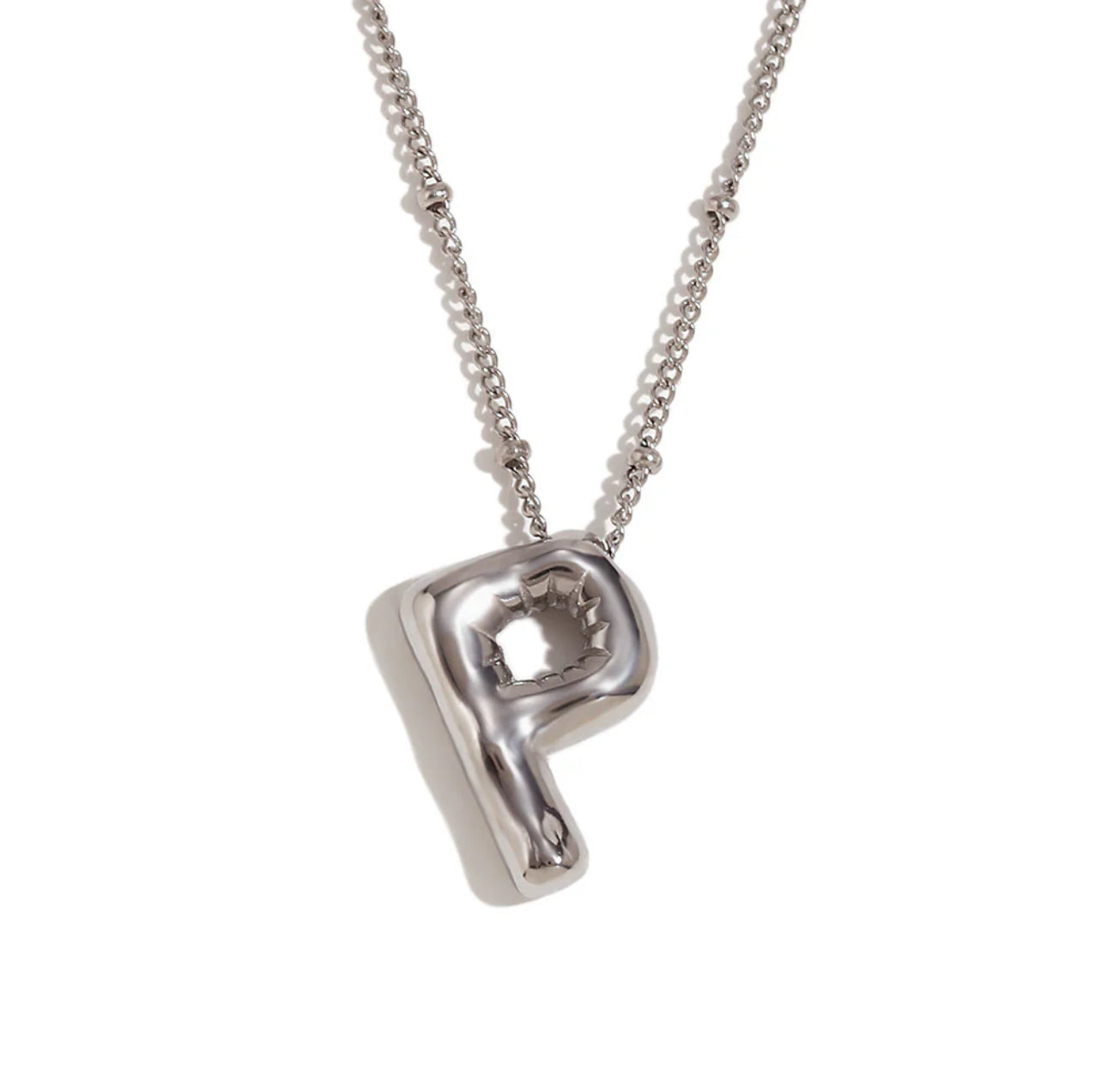 ‘Balloon’ Initial Silver Necklace