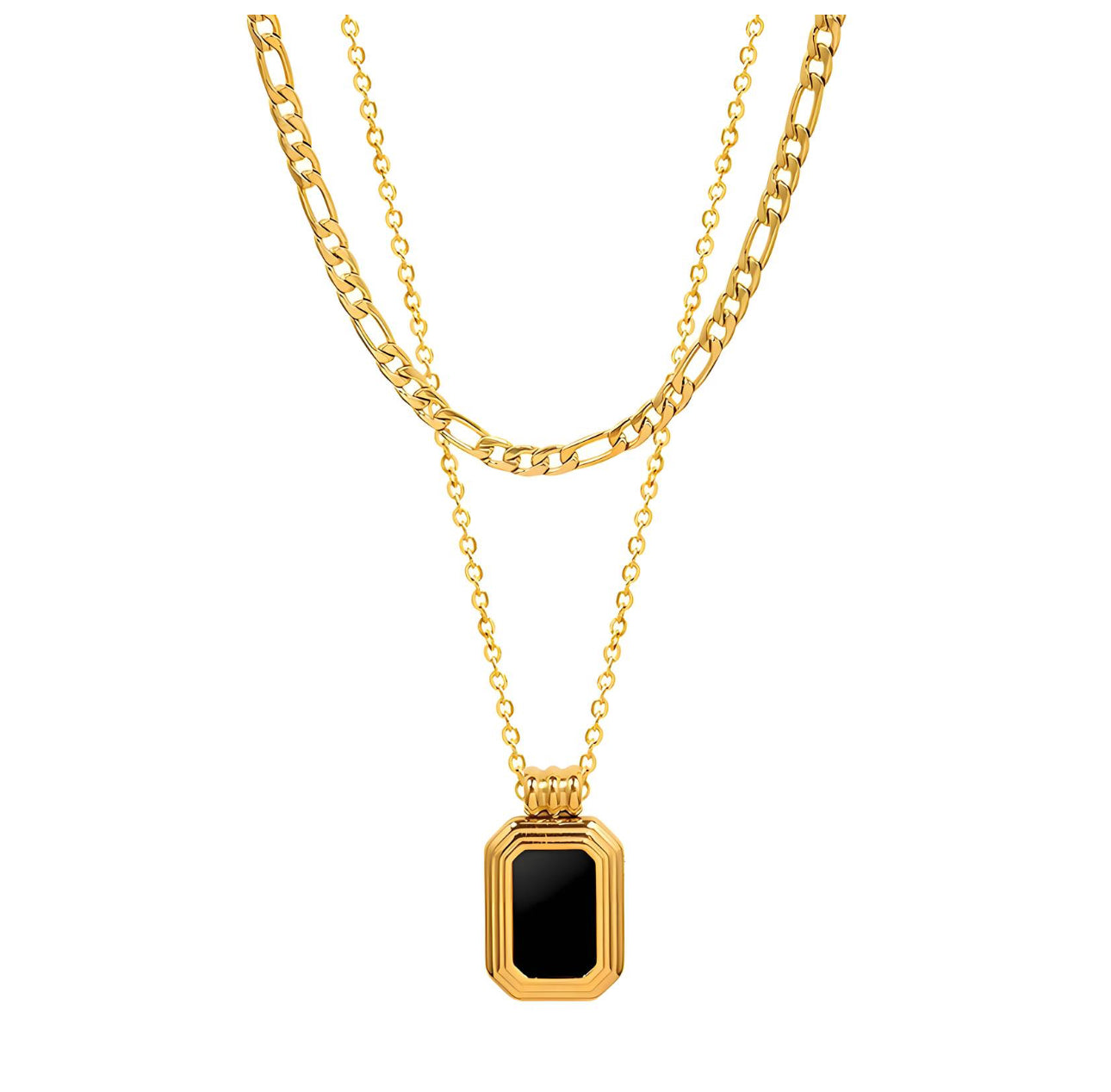 ‘Midnight Elegance’ Gold Layered Necklace