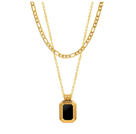 ‘Midnight Elegance’ Gold Layered Necklace