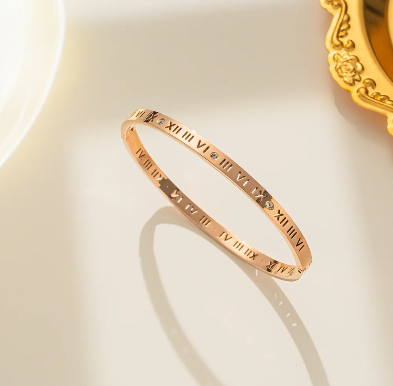 ‘Roman’ Cubic Zirconia Bangle