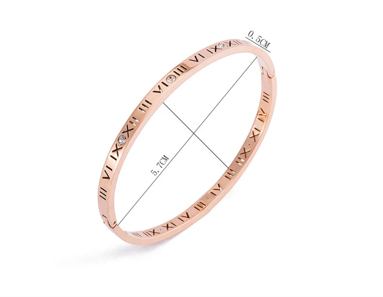 ‘Roman’ Cubic Zirconia Bangle