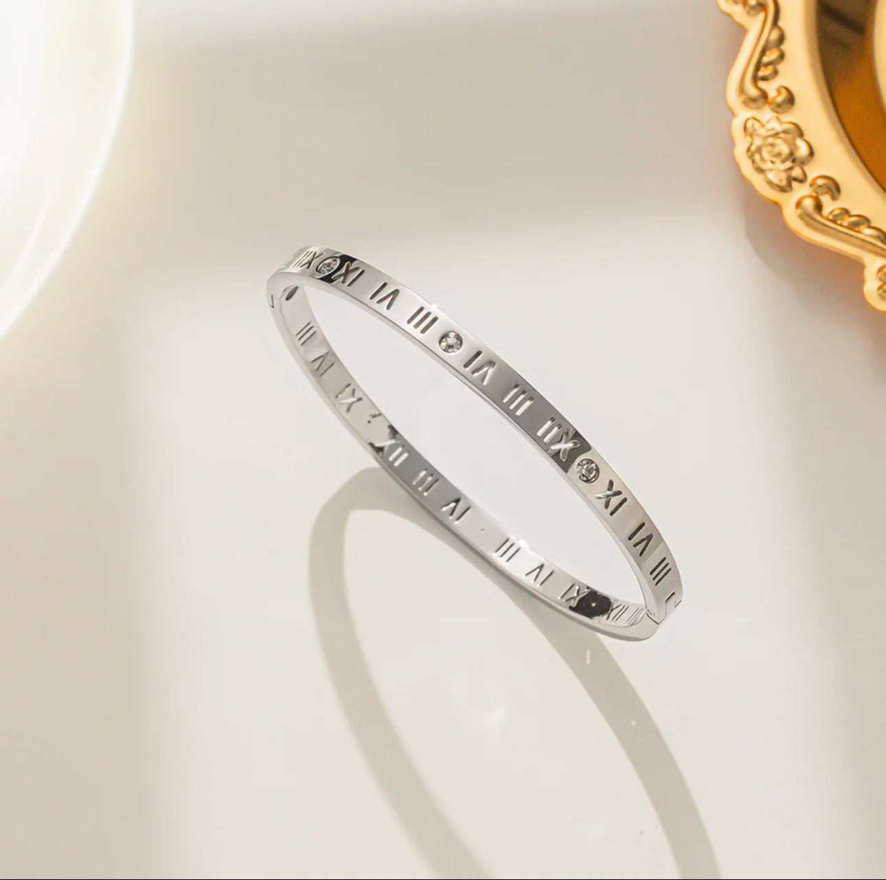 ‘Roman’ Cubic Zirconia Bangle