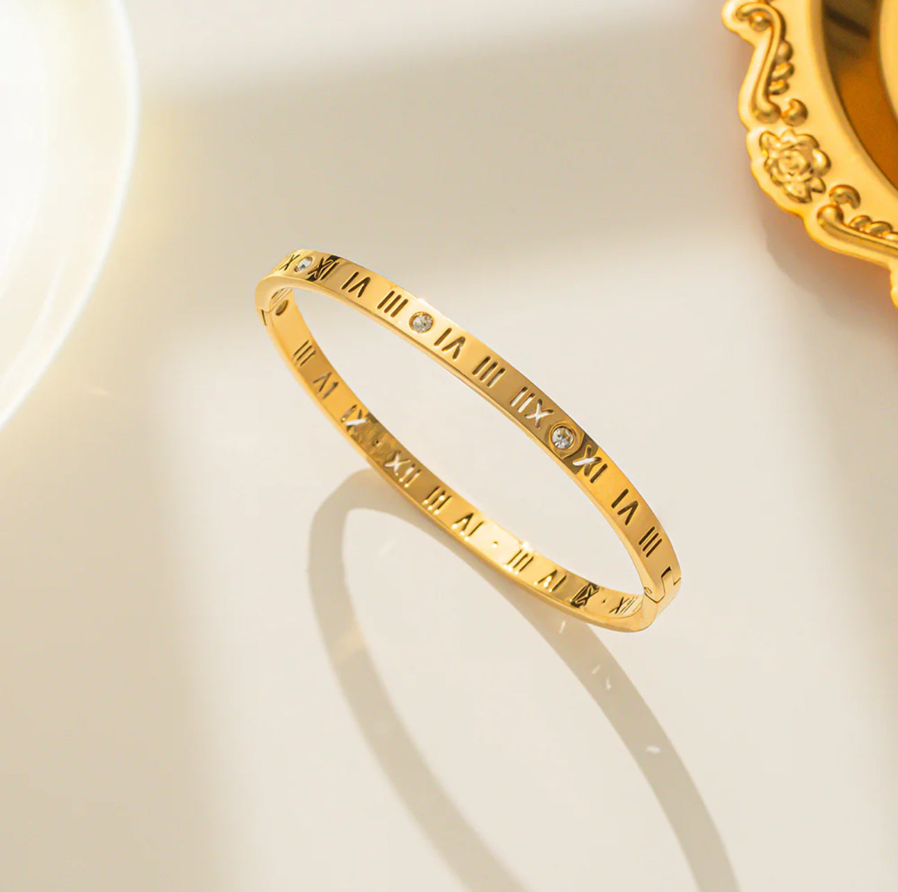 ‘Roman’ Cubic Zirconia Bangle