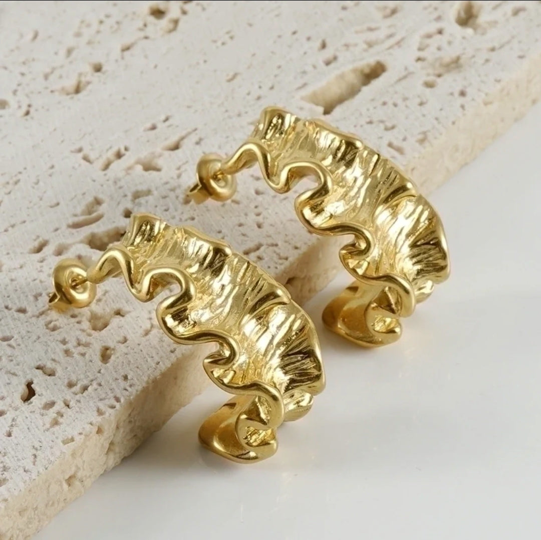 Irregular Gold Earrings