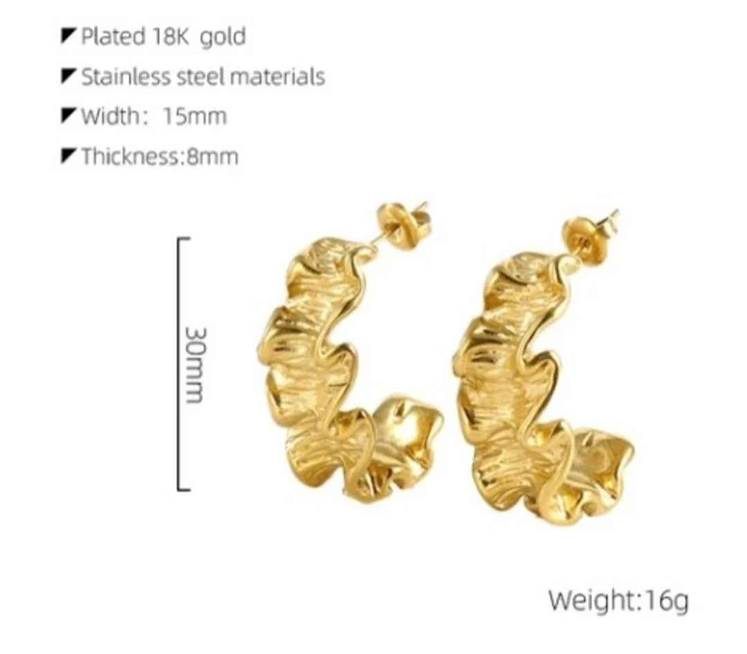 Irregular Gold Earrings